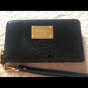 Michael Kors wristlet wallet with room for phone